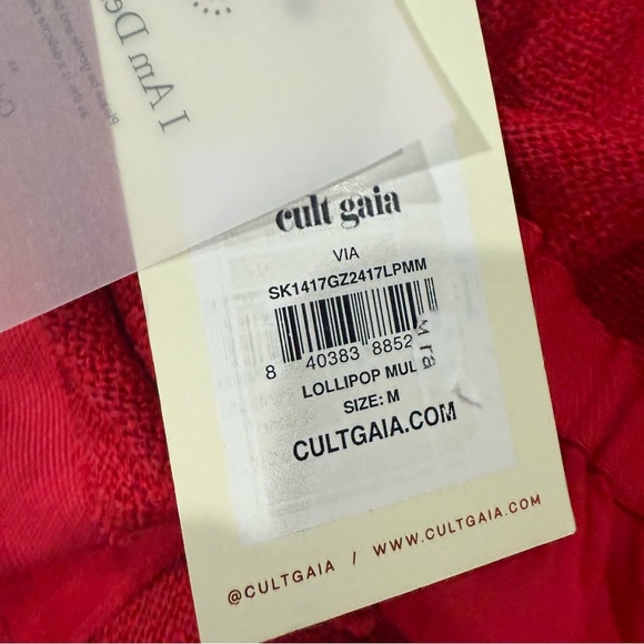 NWT Cult Gaia Skirt Via Midi in Lollipop Red - Picture 7 of 9